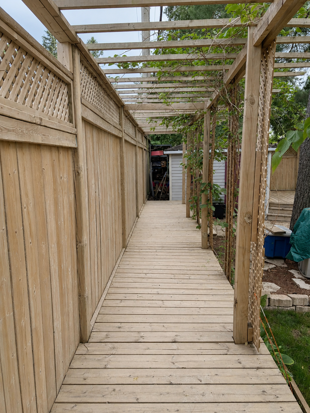 A restored cedar deck