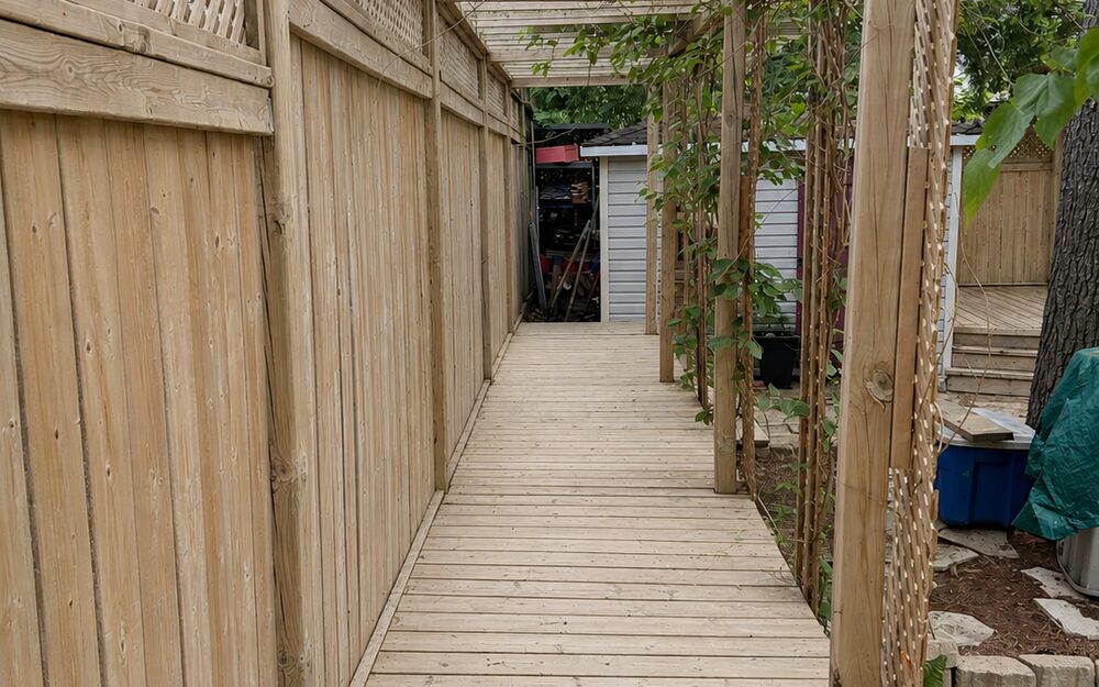 Same cedar deck restored to natural colour