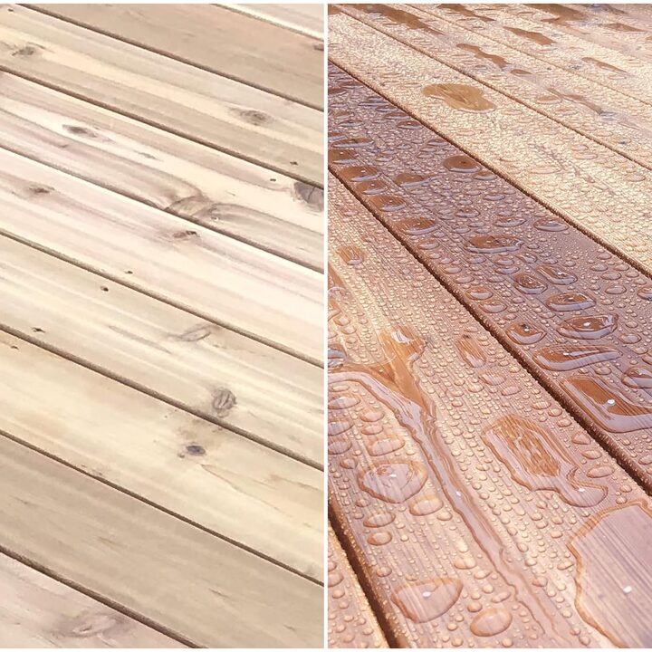 Protective sealant penetrating restored cedar